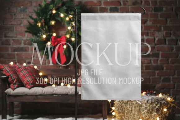 Download Country Christmas Garden Flag Mockup - Premium Resources