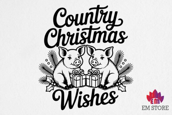 Download Country Christmas Wishes SVG Farmhouse - Premium Bundle