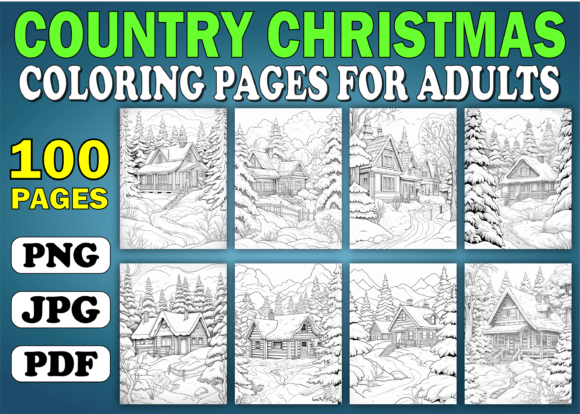 Download Adults Country Christmas Coloring Pages - Premium Resources