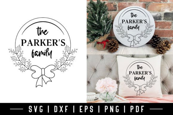 Download Hand Drawn Christmas Family Wreath SVG - Family wreath svg Collection