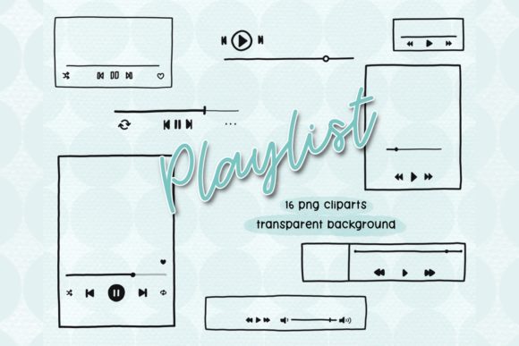 Download Music Playlist Hand Drawn Cliparts - Music playlist Collection