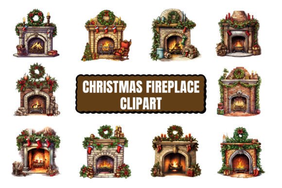 Download Christmas Fireplace Clipart - Christmas fireplace Collection