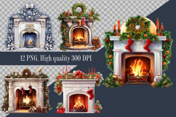 Download Christmas Fireplace Clipart - Christmas fireplace Collection